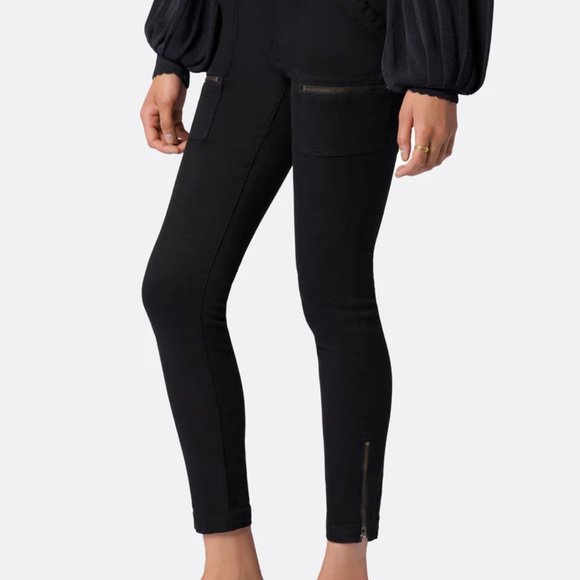 NWT - OVER 85% OFF JOIE HIGH RISE PARK SKINNY JEANS BLACK CAVIAR - Picture 1 of 6